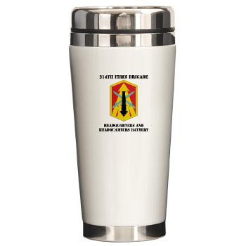 214FBHHB - M01 - 03 - DUI - Headquarters and Headquarters Battery with Text - Ceramic Travel Mug - Click Image to Close