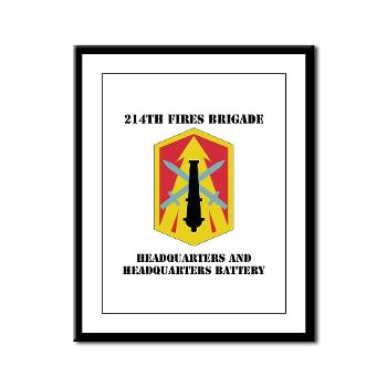 214FBHHB - M01 - 02 - DUI - Headquarters and Headquarters Battery with Text - Framed Panel Print - Click Image to Close