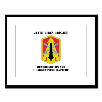214FBHHB - M01 - 02 - DUI - Headquarters and Headquarters Battery with Text - Large Framed Print