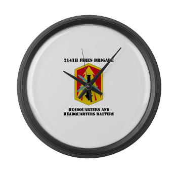 214FBHHB - M01 - 03 - DUI - Headquarters and Headquarters Battery with Text - Large Wall Clock