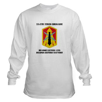 214FBHHB - A01 - 03 - DUI - Headquarters and Headquarters Battery with Text - Long Sleeve T-Shirt - Click Image to Close