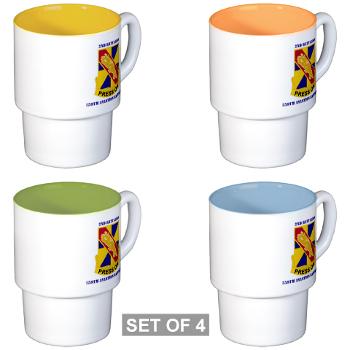 2159AB - M01 - 03 - DUI - 2nd - 159th Aviation Bn with Text Stackable Mug Set (4 mugs)