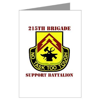 215BSB - M01 - 02 - DUI - 215th Bde - Support Bn with text - Greeting Cards (Pk of 10) - Click Image to Close