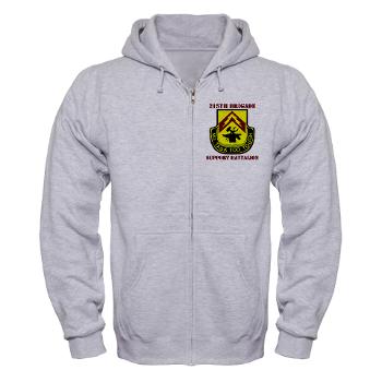215BSB - A01 - 03 - DUI - 215th Bde - Support Bn with text - Zip Hoodie