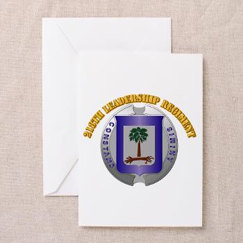 218LR - M01 - 02 - 218th Leadership Regiment With Text - Greeting Cards (Pk of 10)