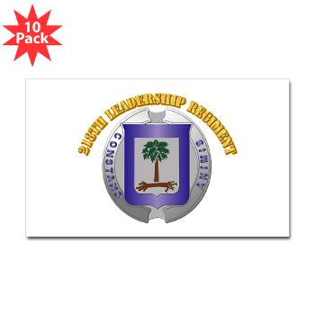 218LR - M01 - 01 - 218th Leadership Regiment With Text - Sticker (Rectangle 10 pk)