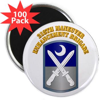 218MEB - M01 - 01 - SSI - 218th Maneuver Enhancement Brigade with Text - 2.25" Magnet (100 pack)