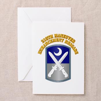 218MEB - M01 - 02 - SSI - 218th Maneuver Enhancement Brigade with Text - Greeting Cards (Pk of 10)