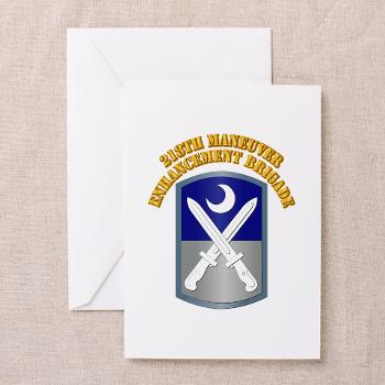 218MEB - M01 - 02 - SSI - 218th Maneuver Enhancement Brigade with Text - Greeting Cardrds (Pk of 20)