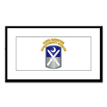 218MEB - M01 - 02 - SSI - 218th Maneuver Enhancement Brigade with Text - Small Framed Print
