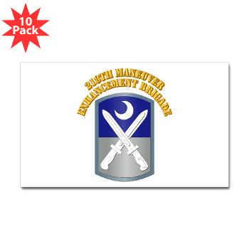 218MEB - M01 - 01 - SSI - 218th Maneuver Enhancement Brigade with Text - Sticker (Rectangle 10 pk) - Click Image to Close