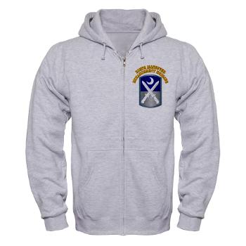 218MEB - A01 - 03 - SSI - 218th Maneuver Enhancement Brigade with Text - Zip Hoodie