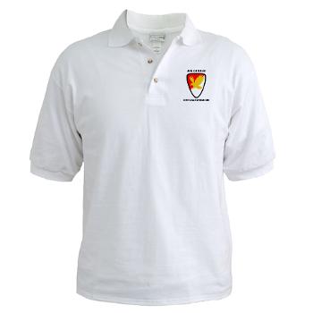21CBAC - A01 - 04 - SSI - 21st Cavalry Brigade (Air Combat) with Text - Golf Shirt