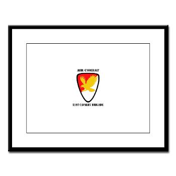 21CBAC - M01 - 02 - SSI - 21st Cavalry Brigade (Air Combat) with Text - Large Framed Print