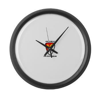 21CBAC - M01 - 03 - SSI - 21st Cavalry Brigade (Air Combat) with Text - Large Wall Clock