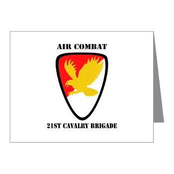 21CBAC - M01 - 02 - SSI - 21st Cavalry Brigade (Air Combat) with Text - Note Cards (Pk of 20)