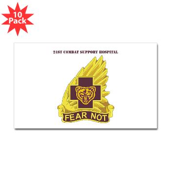 21CSH - M01 - 01 - DUI - 21st Combat Support Hospital with Text - Sticker (Rectangle 10 pk)