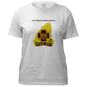 21CSH - A01 - 04 - DUI - 21st Combat Support Hospital with Text - Women's T-Shirt