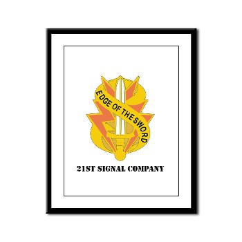 21SC - M01 - 02 - DUI - 21st Signal Company with Text - Framed Panel Print - Click Image to Close