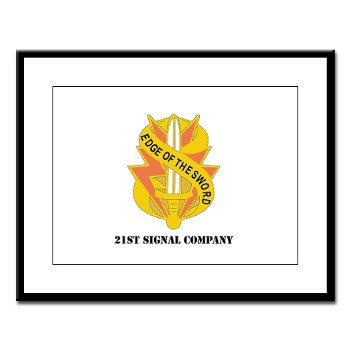 21SC - M01 - 02 - DUI - 21st Signal Company with Text - Large Framed Print