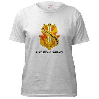 21SC - A01 - 04 - DUI - 21st Signal Company with Text - Women's T-Shirt