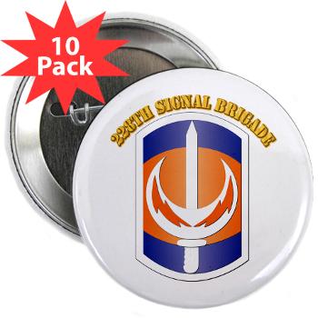 228SB - M01 - 01 - SSI - 228th Signal Brigade with Text - 2.25" Button (10 pack)