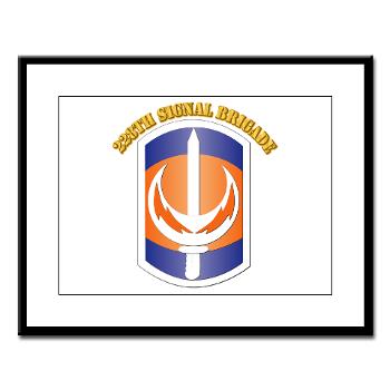 228SB - M01 - 02 - SSI - 228th Signal Brigade with Text - Large Framed Print