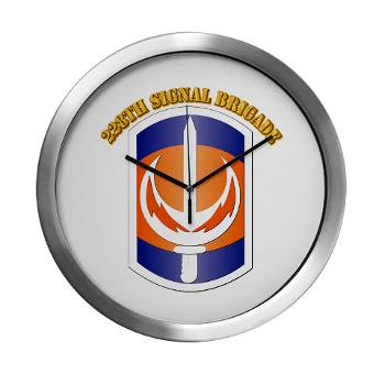 228SB - M01 - 03 - SSI - 228th Signal Brigade with Text - Modern Wall Clock - Click Image to Close