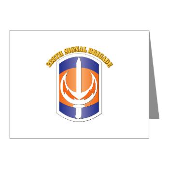 228SB - M01 - 02 - SSI - 228th Signal Brigade with Text - Note Cards (Pk of 20)
