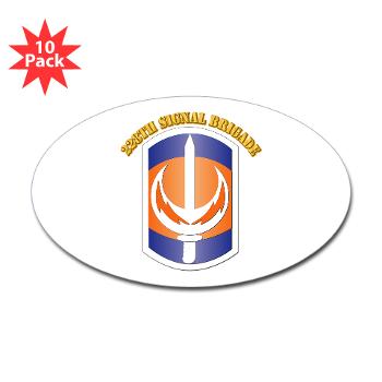 228SB - M01 - 01 - SSI - 228th Signal Brigade with Text - Sticker (Oval 10 pk) - Click Image to Close