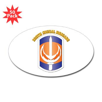 228SB - M01 - 01 - SSI - 228th Signal Brigade with Text - Sticker (Oval 50 pk) - Click Image to Close