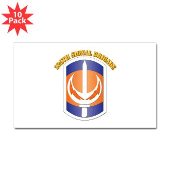 228SB - M01 - 01 - SSI - 228th Signal Brigade with Text - Sticker (Rectangle 10 pk) - Click Image to Close