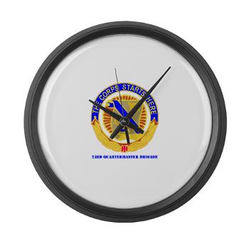 23QB - M01 - 03 - DUI - 23rd Quartermaster Bde with text Large Wall Clock - Click Image to Close