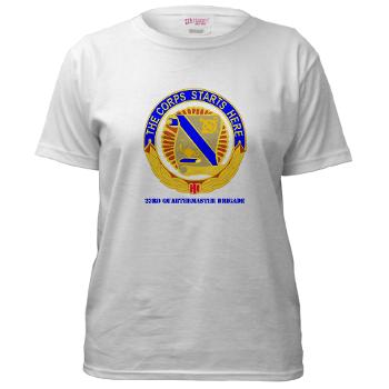 23QB - A01 - 04 - DUI - 23rd Quartermaster Bde with text Women's T-Shirt