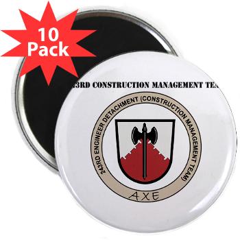 243CMT - M01 - 01 - 243rd Construction Management Team with Text - 2.25" Magnet (10 pack)
