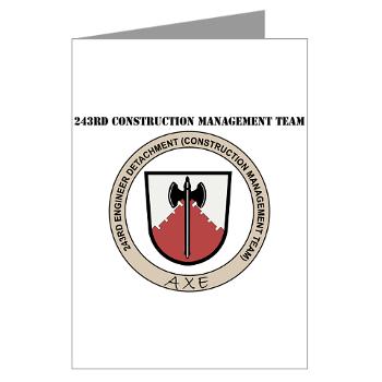243CMT - M01 - 02 - 243rd Construction Management Team with Text - Greeting Cards (Pk of 20)