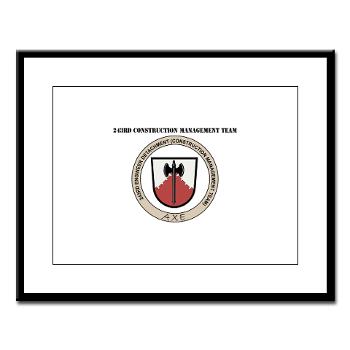243CMT - M01 - 02 - 243rd Construction Management Team with Text - Large Framed Print