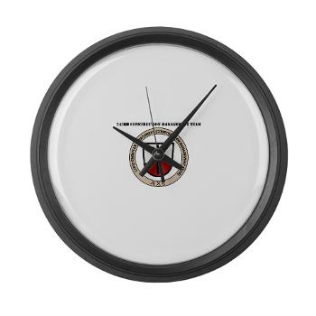 243CMT - M01 - 03 - 243rd Construction Management Team with Text - Large Wall Clock