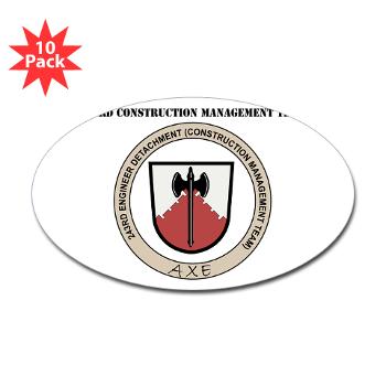 243CMT - M01 - 01 - 243rd Construction Management Team with Text - Sticker (Oval 10 pk)