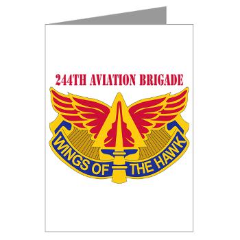 244AB - M01 - 02 - DUI - 244th Aviation Brigade with Text - Greeting Cards (Pk of 10)