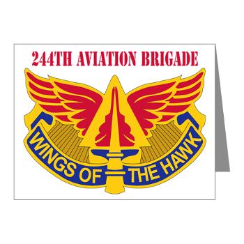 244AB - M01 - 02 - DUI - 244th Aviation Brigade with Text - Note Cards (Pk of 20)