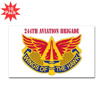 244AB - M01 - 01 - DUI - 244th Aviation Brigade with Text - Sticker (Rectangle 10 pk) - Click Image to Close
