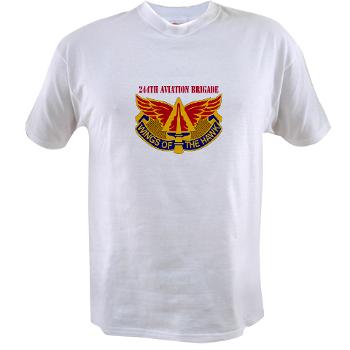 244AB - A01 - 04 - DUI - 244th Aviation Brigade with Text - Value T-Shirt - Click Image to Close