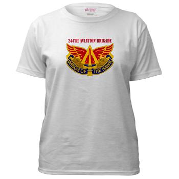 244AB - A01 - 04 - DUI - 244th Aviation Brigade with Text - Women's T-Shirt - Click Image to Close