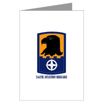 244AB - M01 - 02 - SSI - 244th Aviation Brigade with Text - Greeting Cards (Pk of 10) - Click Image to Close