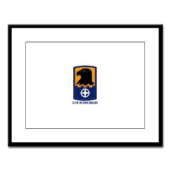 244AB - M01 - 02 - SSI - 244th Aviation Brigade with Text - Large Framed Print