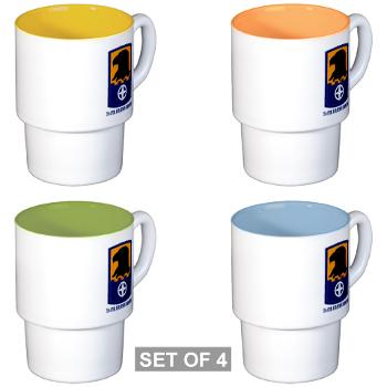 244AB - M01 - 03 - SSI - 244th Aviation Brigade with Text - Stackable Mug Set (4 mugs)