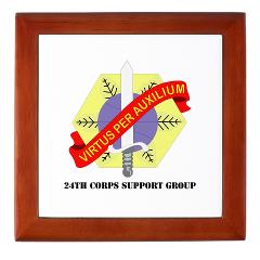 24CSG - M01 - 03 - 24th Corps Support Group with Text - Keepsake Box - Click Image to Close