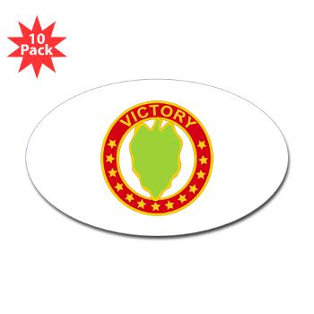 24ID - M01 - 01 - DUI - 24th Infantry Division - Sticker (Oval 10 pk)