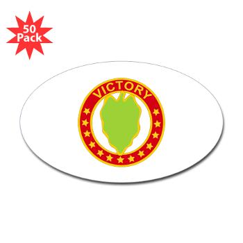24ID - M01 - 01 - DUI - 24th Infantry Division - Sticker (Oval 50 pk)